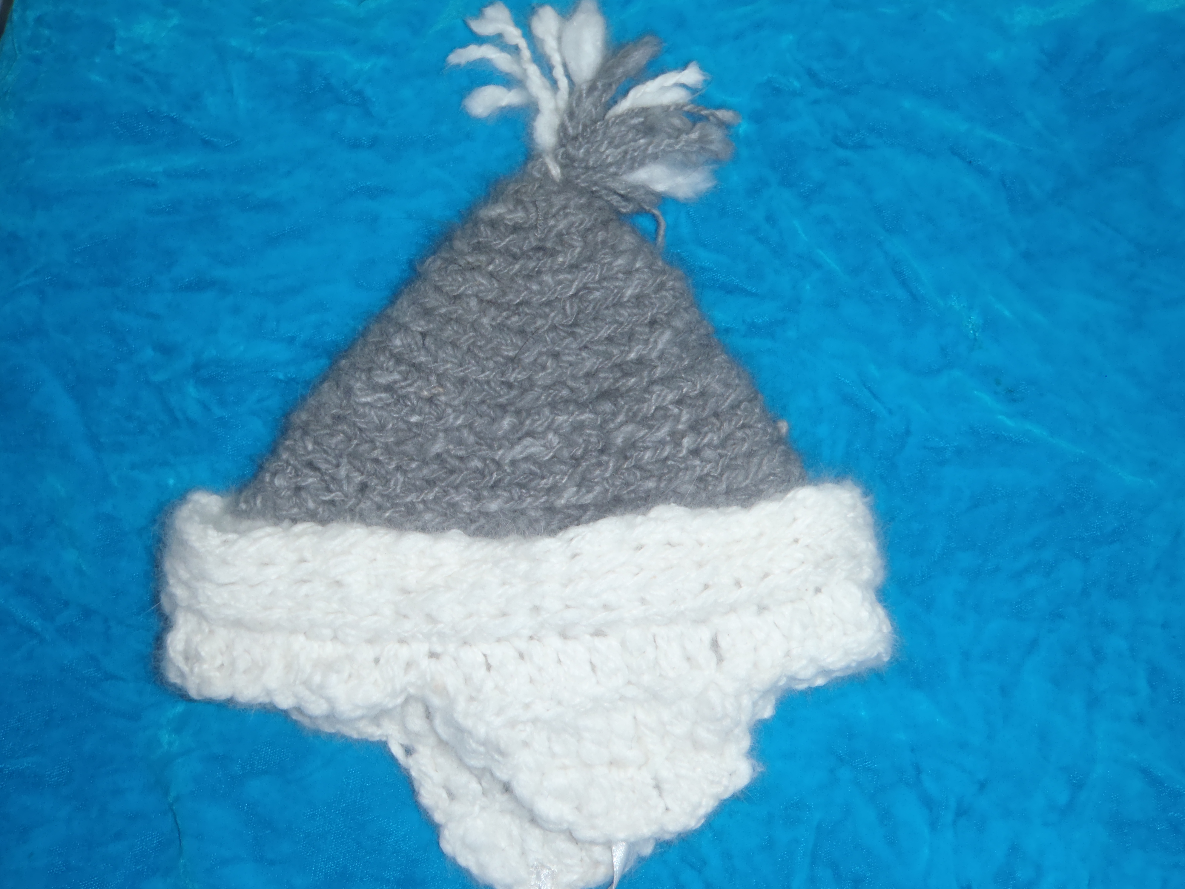 100% angora baby hat, hand crocheted.