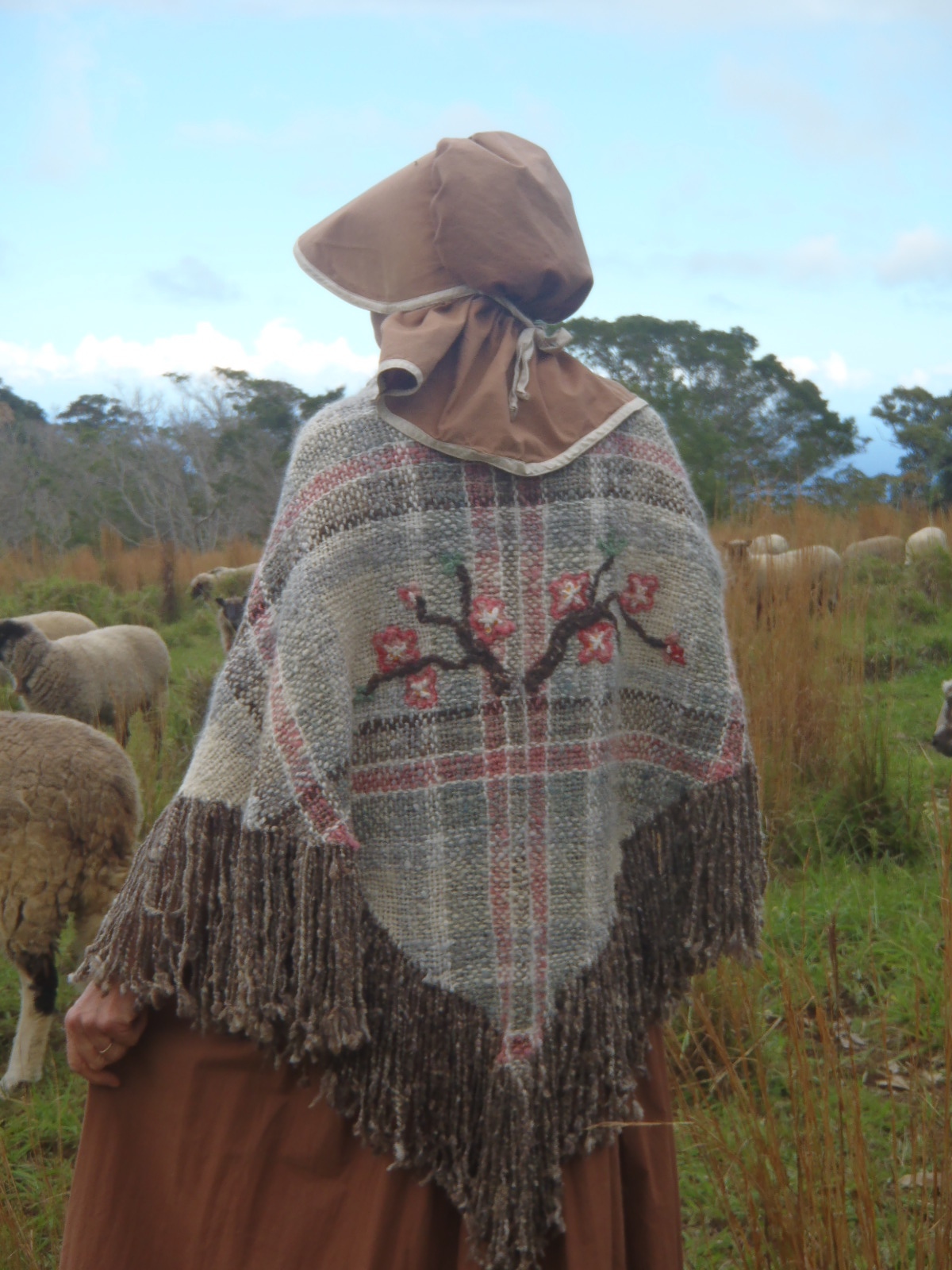 Photo of the cherry blossom shawl.