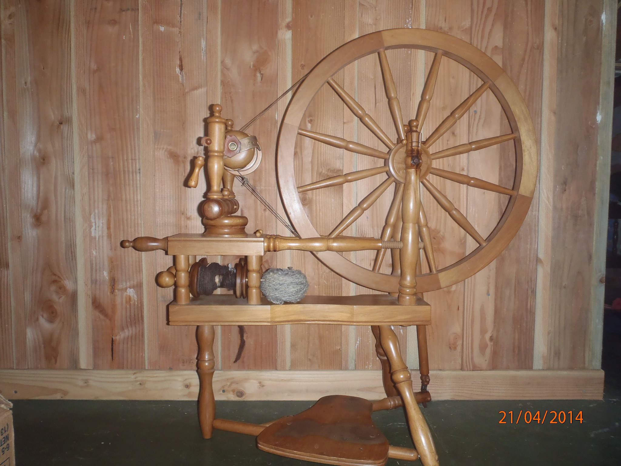 Photo of our spinning wheel.